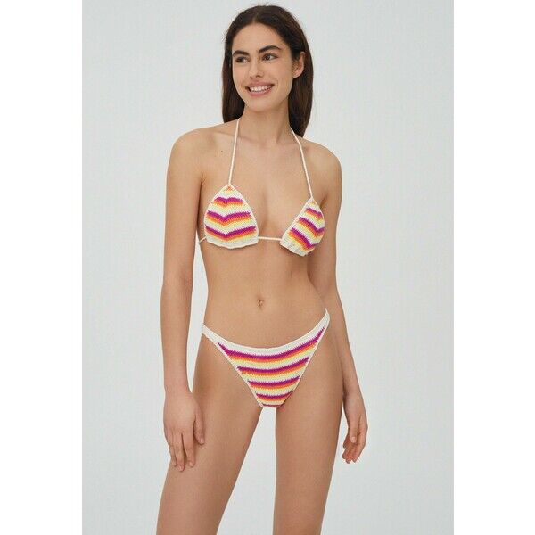 PULL&BEAR MIT STREIFEN Góra od bikini orange PUC81J018