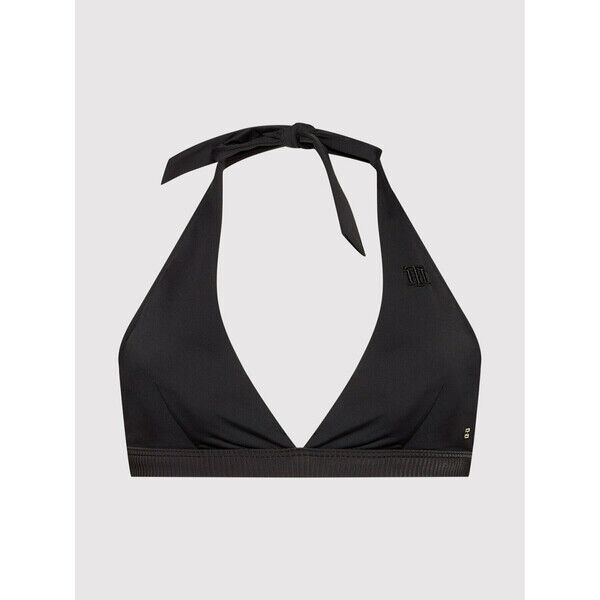 Tommy Hilfiger Góra od bikini Halter UW0UW03072 Czarny