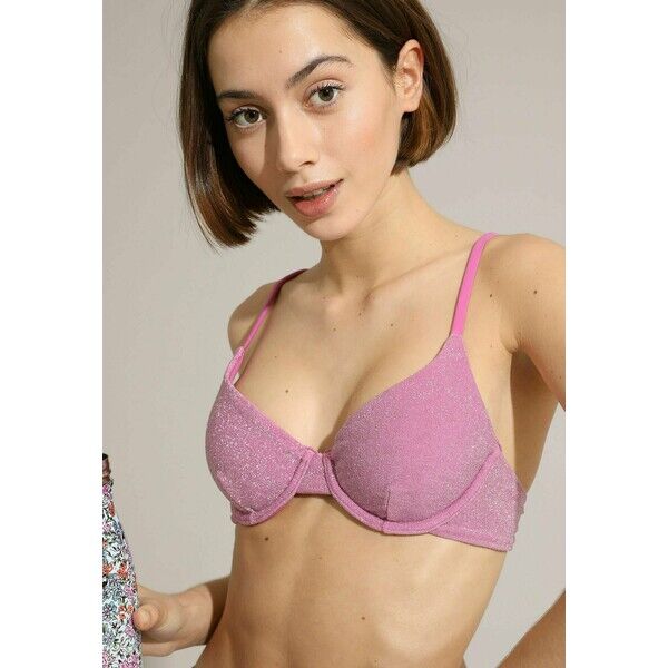 Pimkie MIT PAILLETTEN Góra od bikini rosa P0F81J00D