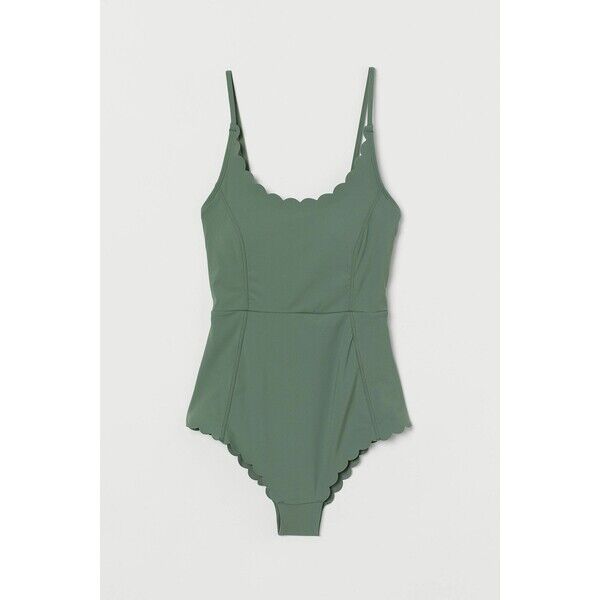 H&M Kostium kąpielowy 0715343006 Zieleń khaki