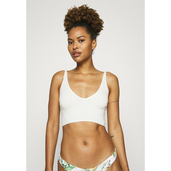 We Are We Wear TONI PLUNGE CROP Góra od bikini oatmilk WEJ81J005