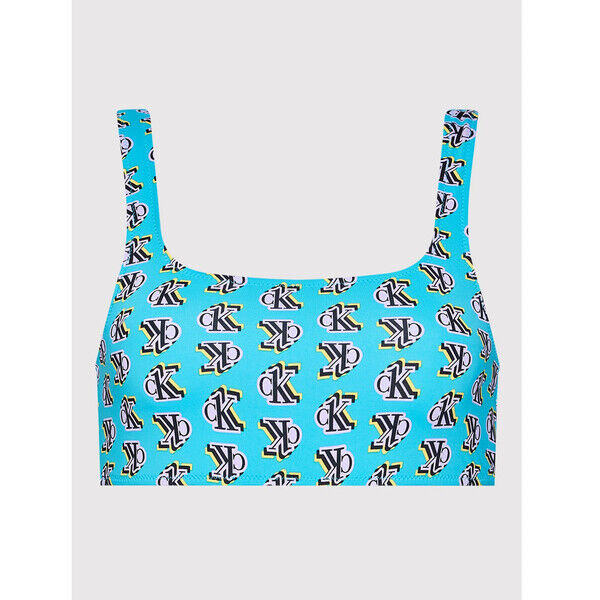 Calvin Klein Swimwear Góra od bikini Print KW0KW01420 Niebieski