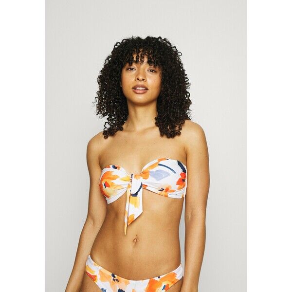 Seafolly SUMMER MEMOIRS TWIST TIE FRONT BANDEAU Góra od bikini white S1981J09E