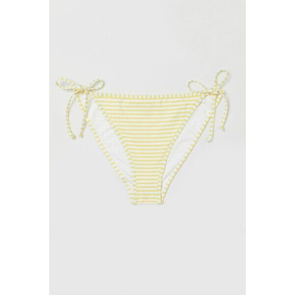 H&M Dół od kostiumu - Normalna talia - 0879944033 Jasnożółty/Białe paski