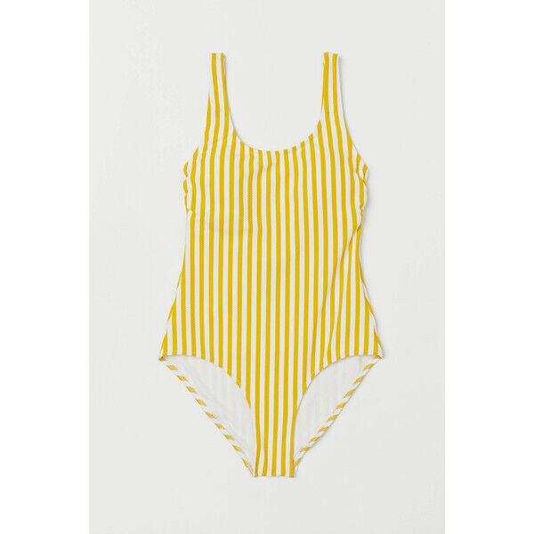 H&M Kostium kąpielowy 0559633001 Żółty/Paski