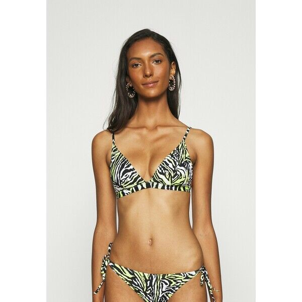 Calvin Klein Swimwear FIXED TRIANGLE PRINT Góra od bikini green C1781J037-T11