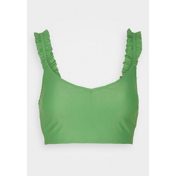aerie LONGLINE SCOOP RUFFLE Góra od bikini green mission AEF81J00P