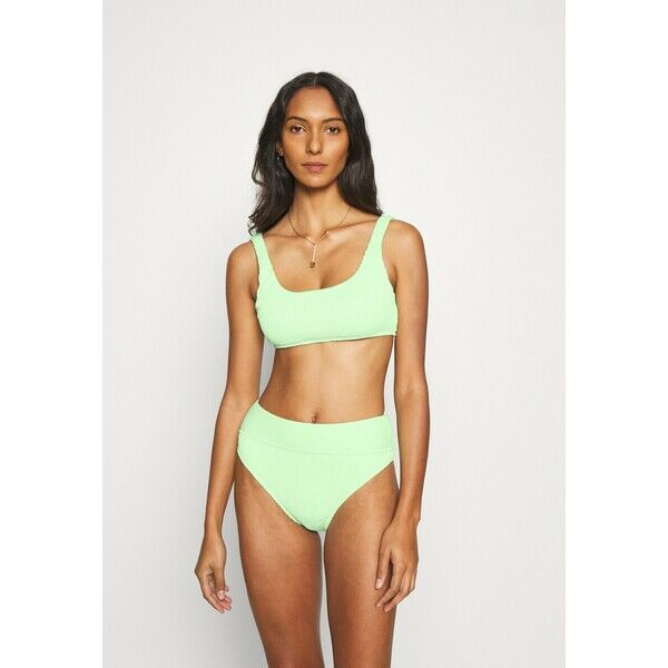 Cotton On Body CROP HIGHWASISTED CHEEKY Bikini mint crinkle C1R81L016