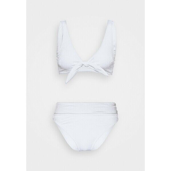 Cotton On Body TIE FRONT CROP HIGHWAISTED CHEEKY SET Bikini white C1R81L00W