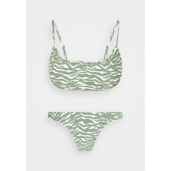 Cotton On Body BACKLESS RUFFLE TOPREFINED BRAZILIAN SET Bikini khaki C1R81L00Q