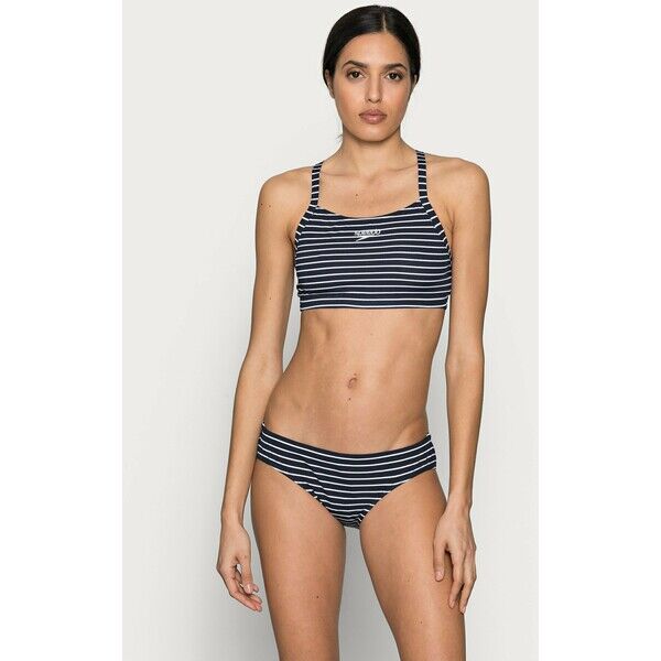 Speedo ENDURANCE PRINTED THINSTRAP SET Bikini true navy/white 1SP81L00M