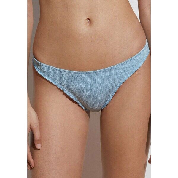 OYSHO SEAMLESS CURLING BRAZILIAN Dół od bikini light blue OY181I0GP