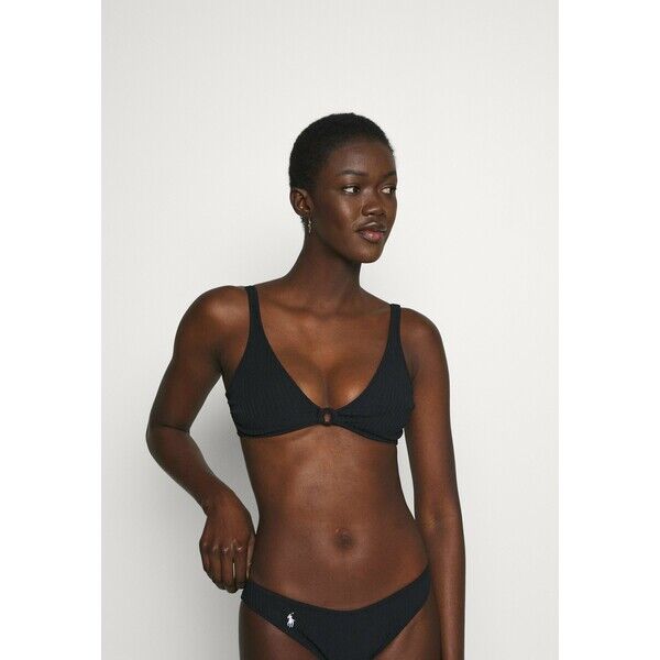 Polo Ralph Lauren RING BRALETTE Góra od bikini black PO281J017