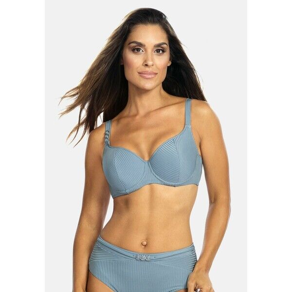 Feba Swimwear PRĄŻEK PLUS SIZE Góra od bikini szary FEP81L00T