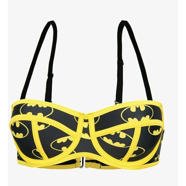 Ardene BATMAN Góra od bikini yellow/black A3L83C002