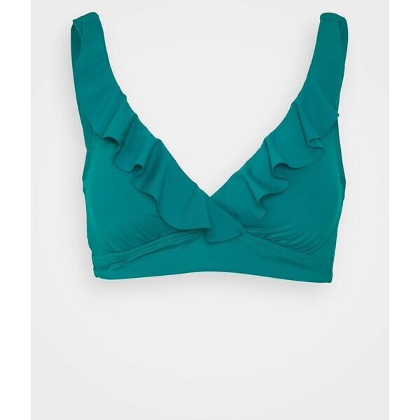Lauren Ralph Lauren RUFFLE BRA Góra od bikini emerald L4281J00G