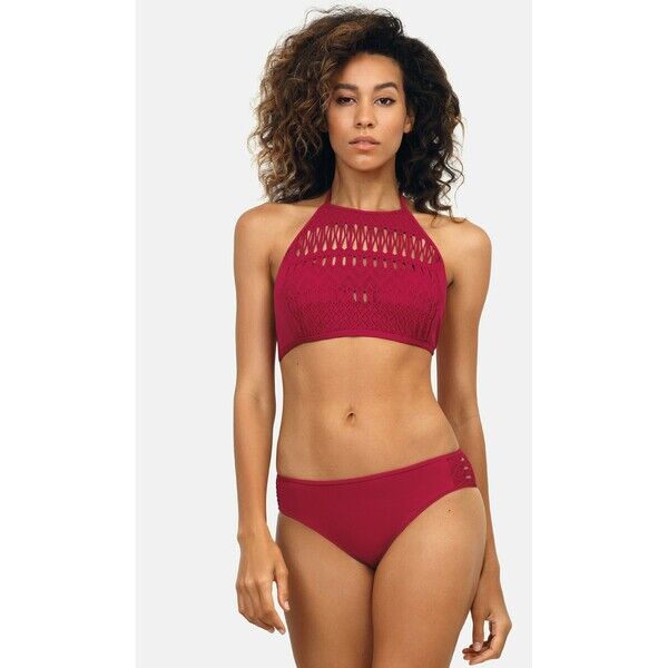 Feba Swimwear MAKRAMA Bikini burgundy bordo FEP81L001
