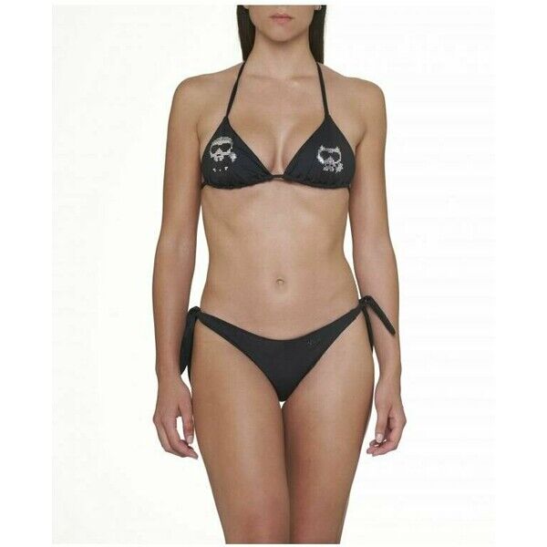 KARL LAGERFELD KARL&CHOUPETTE TRIANGLE Góra od bikini black K4881J00A