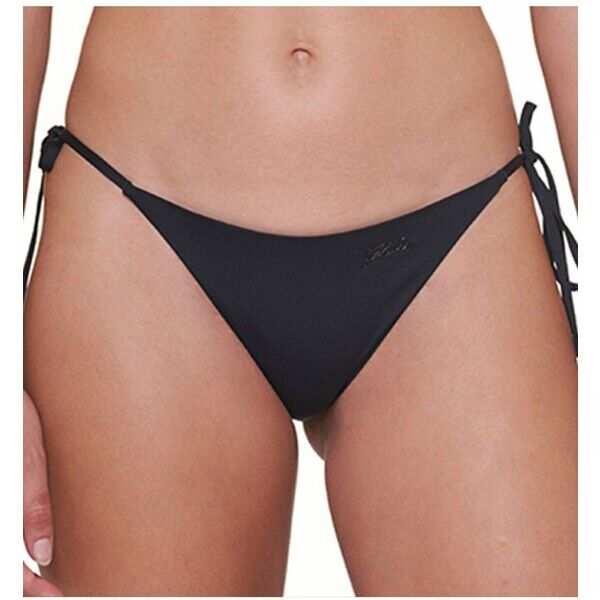 KARL LAGERFELD PRINTED LOGO BOTTOM Dół od bikini black K4881I008