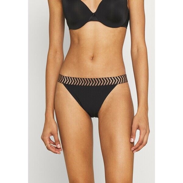 Sloggi WOMEN SHORE MILI ATOLL TANGA Dół od bikini black SL281I00A