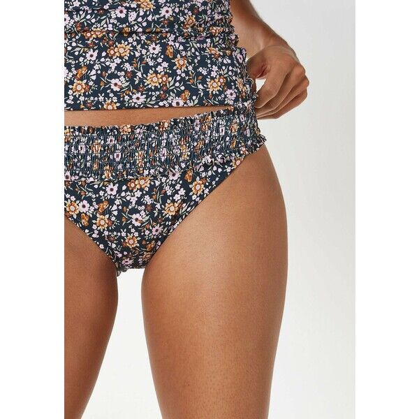 Next SHIRRED HIGH LEG Dół od bikini dark blue NX381I04C