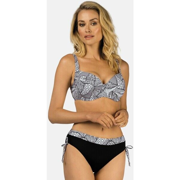 Feba Swimwear COMBINATION MODEL PLUS SIZE Bikini black/white FEP81L00U