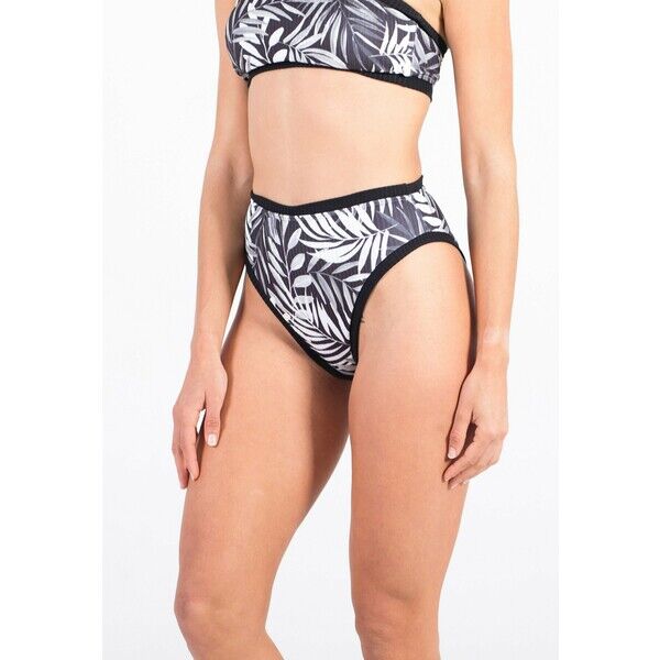Hurley PARTY PALM Dół od bikini black/white/black HU881I009