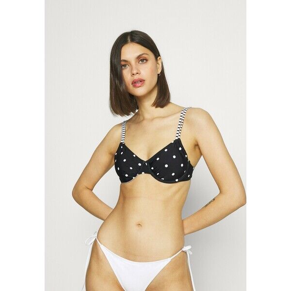 s.Oliver WIRE AUDREY Góra od bikini black/white SO281J019-Q11