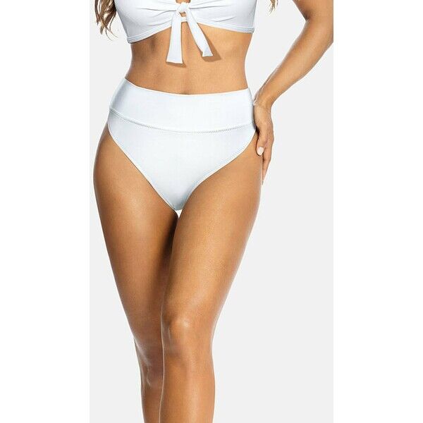 Feba Swimwear Dół od bikini białe w prążek FEP81I000