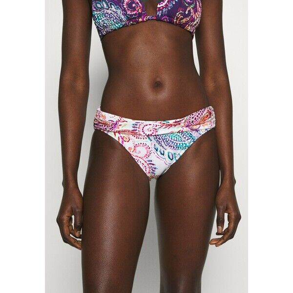 Lauren Ralph Lauren BANDED HIPSTER Dół od bikini white L4281I00V