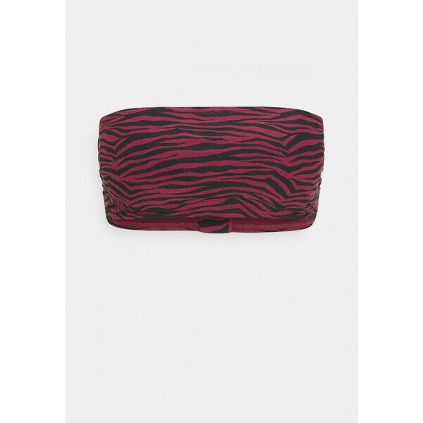 MICHAEL Michael Kors ZEBRA BANDEAU Góra od bikini ruby MK181J01I