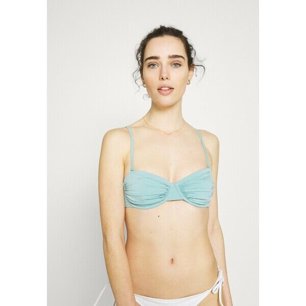 Monki Góra od bikini turquoise dusty light MOQ81J000