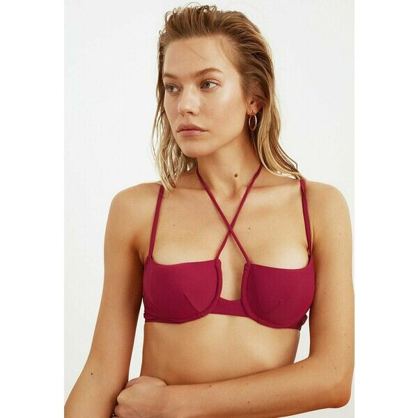 Trendyol Góra od bikini burgundy TRU81J004