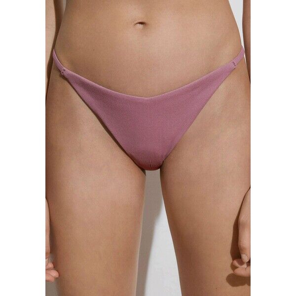 OYSHO STRAPPY PIQUÉ CLASSIC Dół od bikini mauve OY181I0I8