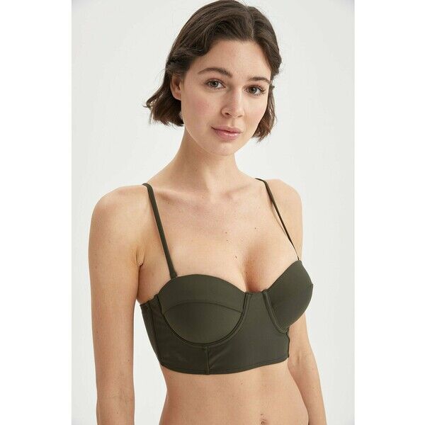 DeFacto Góra od bikini khaki DEZ81A021