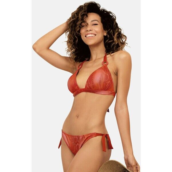 Feba Swimwear Bikini orange imitacja skóry FEP81L00S