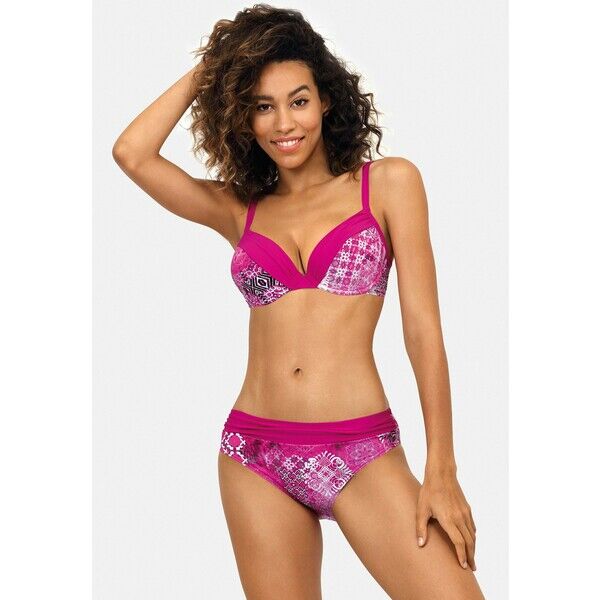 Feba Swimwear Bikini geometryczny wzór, fuksja FEP81L00R