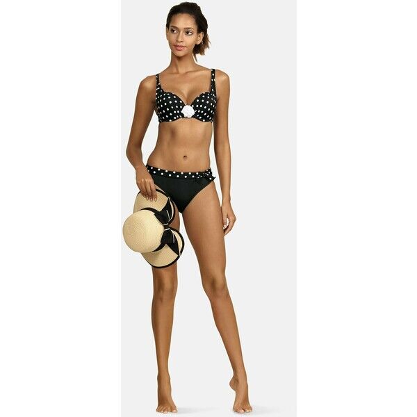 Feba Swimwear Bikini czarny białe kropki FEP81E001