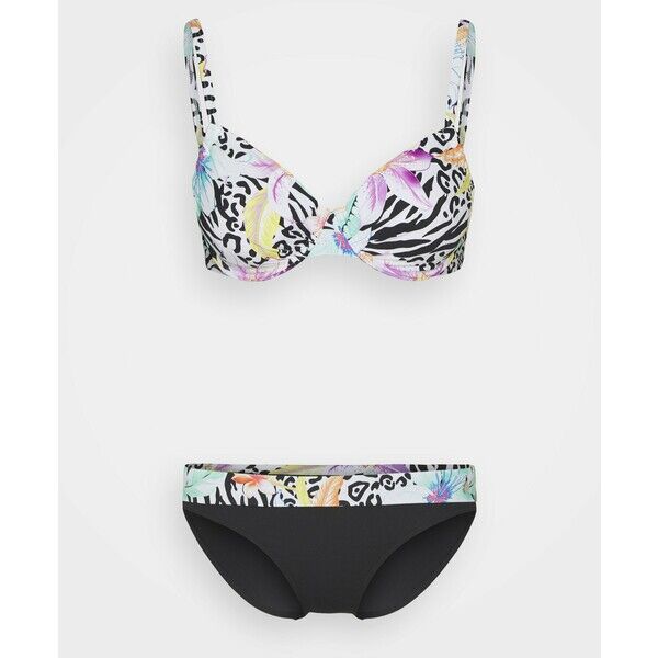 LASCANA WIRE SET Bikini black/white L8381L02W