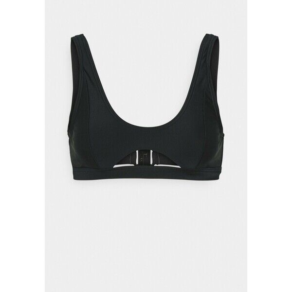 Wolf & Whistle CUT OUT CROP TOP Góra od bikini black WOC81J00A