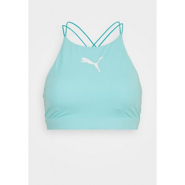 Puma SWIM WOMEN HIGH NECK Góra od bikini blue PU181J00B
