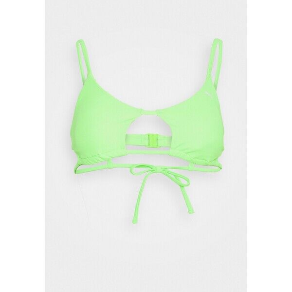 Puma SWIM WOMEN PEEK A BOO Góra od bikini neon green PU181J00C