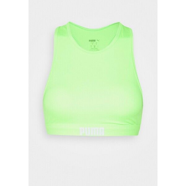 Puma SWIM WOMEN RACERBACK Góra od bikini neon green PU181J003