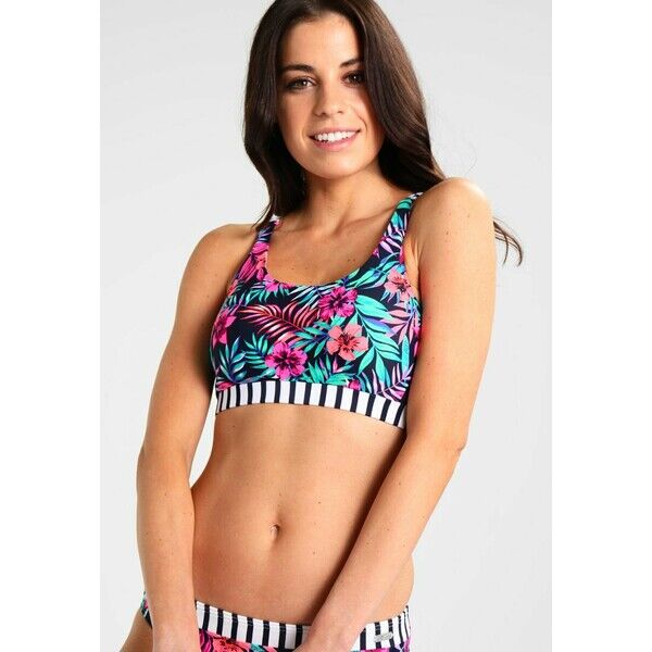 Venice Beach BUSTIER Góra od bikini navy flower print 2VE81J003