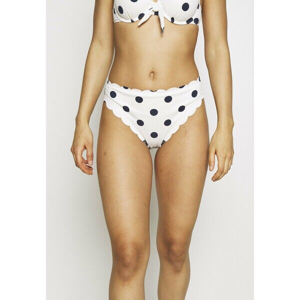 Hunkemöller SCALLOP DOT HIGHLEG Dół od bikini snow white HM181I0A6
