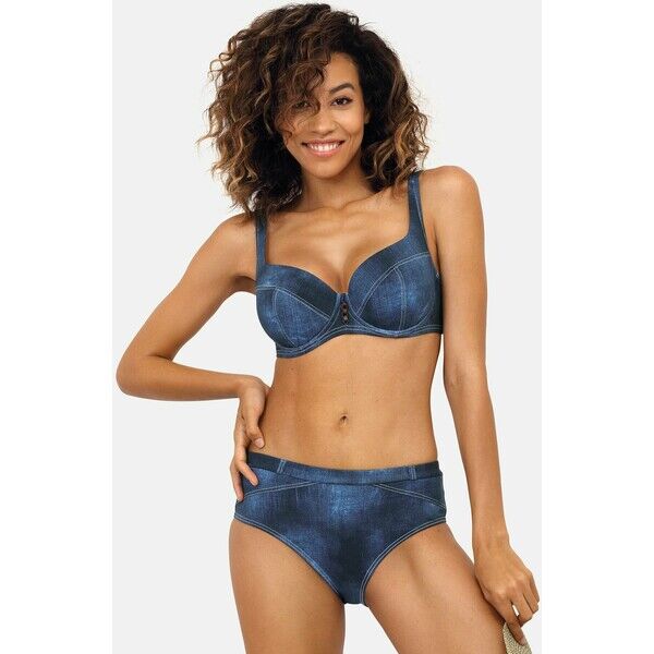 Feba Swimwear SET JEANS Bikini niebieski dżins FEP41I006