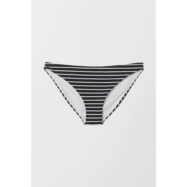 H&M Dół od kostiumu 0599580088 Czarny/Białe paski