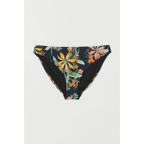 H&M Dół od kostiumu 0599580088 Czarny/Kwiaty