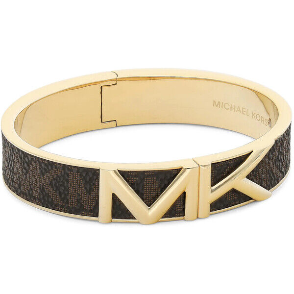 Michael Kors Bransoletka Mott Gold-Tone Logo Bangle MKJ7720710 Brązowy