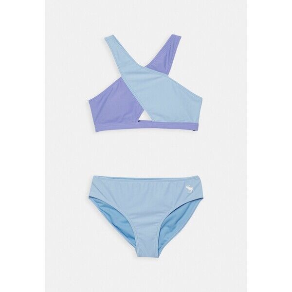 Abercrombie & Fitch HIGH NECK WRAP FRONT Bikini blue A0F83C01Z-K11